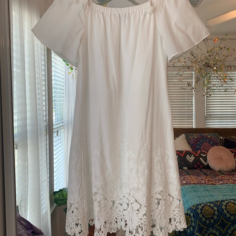 White Lacey Madewell Dress